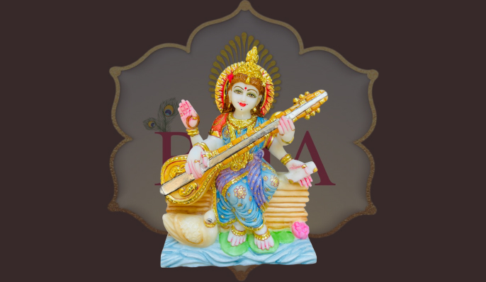 Marble Saraswati Statue